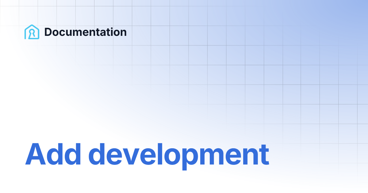 Add development | Documentation